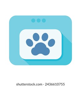 Paw isolated flat vector illustration