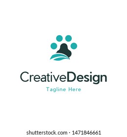 Paw Leaf Naturally Creative Business Logo