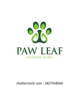 Naturaleza de la hoja de pata Resumen moderno Ecología logotipo comercial