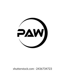 PAW Letter Logo Design, Inspiration für eine einzigartige Identität. Moderne Eleganz und kreatives Design. Wasserzeichen Ihren Erfolg mit dem Striking this Logo.