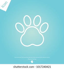 Paw line icon