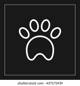 paw line icon