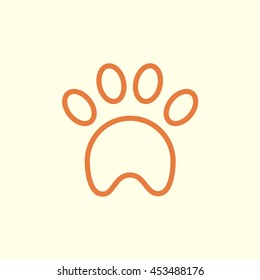 paw line icon