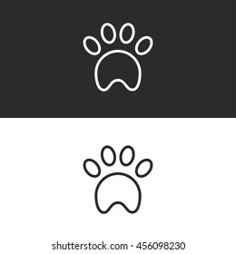 paw line icon