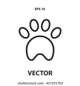 paw line icon