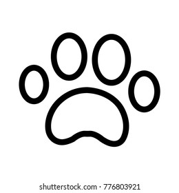 Similar Images, Stock Photos & Vectors of Dog or cat paw print line art ...