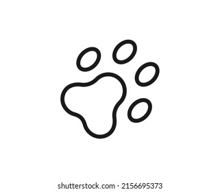 Paw line icon. High quality outline symbol for web design or mobile app. Thin line sign for design logo. Color outline pictogram on white background