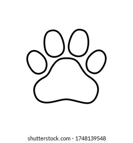 Paw Line Icon Outline Vector Sign Stock Vector (Royalty Free ...