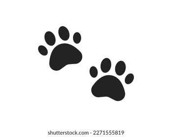 Icono de línea de arrastre. Mascotas, perros, gatos, caminatas, almohadillas, pies, ir, huella, servicio veterinario, refugio animal, oso, fauna. concepto de cuidado animal. icono de línea vectorial en fondo blanco