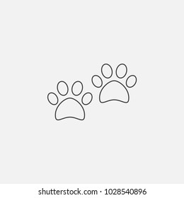 paw line icon vector illustration. foot print line icon vector.