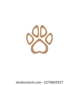 paw logo animal clinic icon dog paw logo