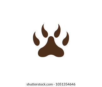 Paw Logo design vector illustration design template