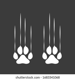 Paw Logo design vector illustration design template