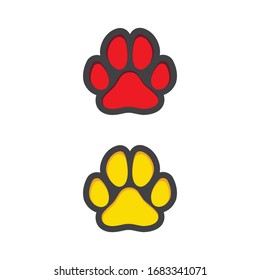 Paw Logo design vector illustration design template