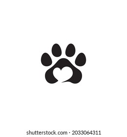 Paw Logo design vector illustration design template