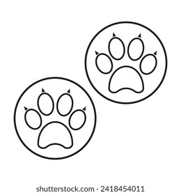 paw logo icon . dog or cat paw. vector illustration