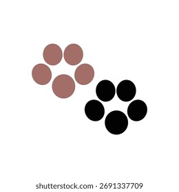 paw logo icon illustration flat