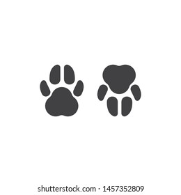 paw logo icon of pet vector template