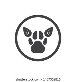 paw logo icon of pet vector template