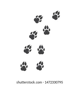 paw logo icon of pet vector template