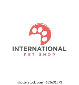 paw logo icon vector template