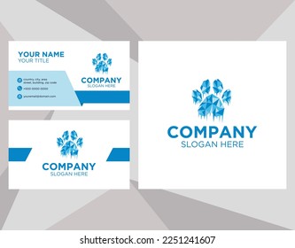 Paw logo suitable for company with business card template
