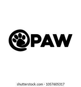 Paw logo vector art