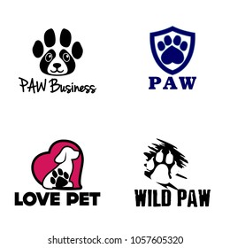 Paw logo vector art
