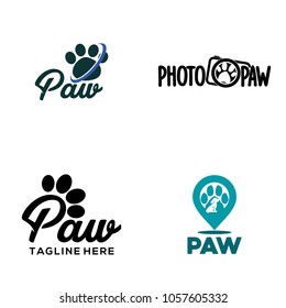 Paw logo vector art