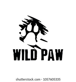 Paw logo vector art