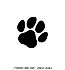 Paw logo vector on white background