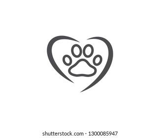 Paw logo vector template