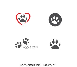 Paw logo vector template