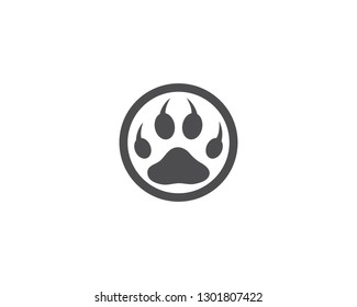 Paw logo vector template