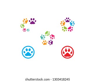 Paw logo vector template