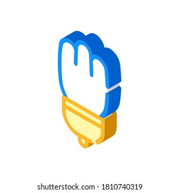 paw afortunado vector de icono isométrico. señal de suerte de paw. ilustración de símbolo aislado