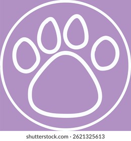 Paw pad icon -3- purple