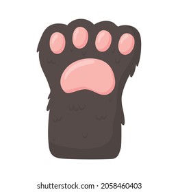 paw pet cartoon flat icon