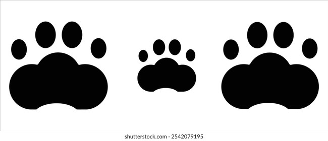 Paw pet or cat icon vector.