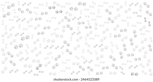 Paw pet seamless pattern, dog or cat footprint texture, animal background, stamp repeat, foot track wallpaper.  Good for textile fabric design, wrapping paper, website wallpapers, textile, apparel