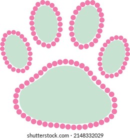 Paw Photo Collage, Dog Paw Montage, Cat Paw Collage, Blank, 133 Little, 5 big Collage area