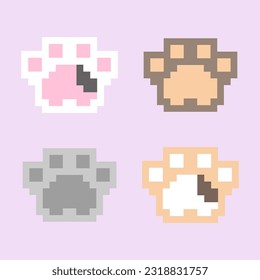 
Paw pixel art, paw cat, adorable Kitten paw