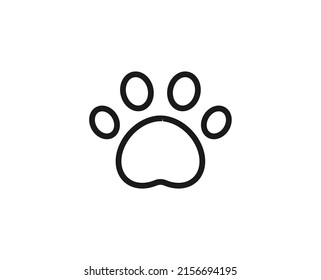 Paw premium line icon. Simple high quality pictogram. Modern outline style icons. Stroke vector illustration on a white background. 