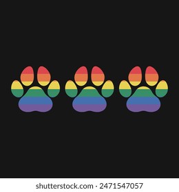 Paw Pride LGBT Gay T-shirt Design