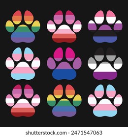 Paw Pride LGBT Gay T-shirt Design