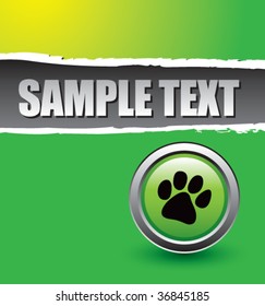 paw print with advertisement