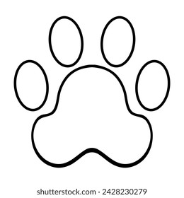 Paw print. Animal, cat, dog, fox, pads, claws, soft, track, pet, beloved, veterinary, care, walk, pattern, owner, limbs, treat, love, purr, bark, fur, tail, vet. Vector illustration