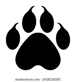 Paw print. Animal, cat, dog, fox, pads, claws, soft, track, pet, beloved, veterinary, care, walk, pattern, owner, limbs, treat, love, purr, bark, fur, tail, vet. Vector illustration