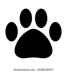 Paw print. Animal, cat, dog, fox, pads, claws, soft, track, pet, beloved, veterinary, care, walk, pattern, owner, limbs, treat, love, purr, bark, fur, tail, vet. Vector illustration