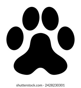 Paw print. Animal, cat, dog, fox, pads, claws, soft, track, pet, beloved, veterinary, care, walk, pattern, owner, limbs, treat, love, purr, bark, fur, tail, vet. Vector illustration